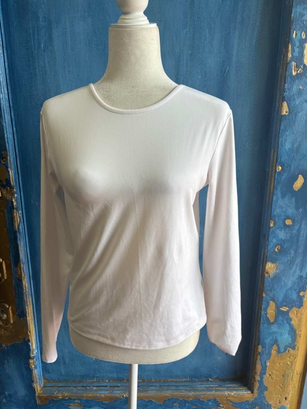 Women's Long-Sleeve Crewneck Top - White